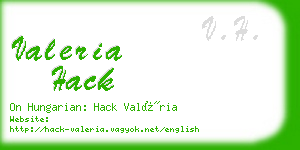 valeria hack business card